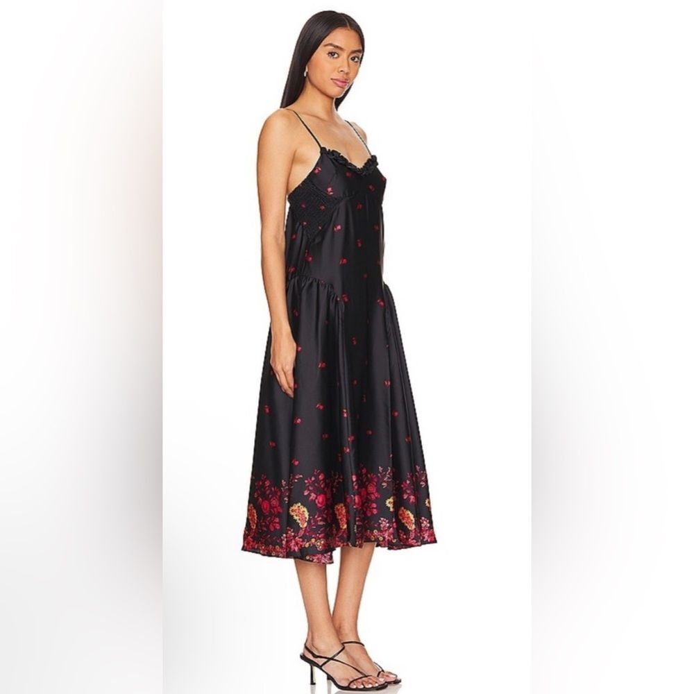NEW Free People On My Own Maxi Dress Medium Drop Waist Boho Floral Slip Dress